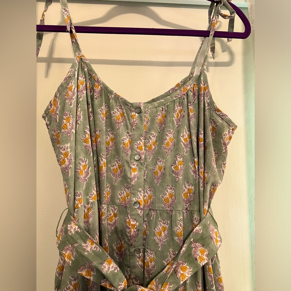 Emerson Fry India Button Front Sundress Organic